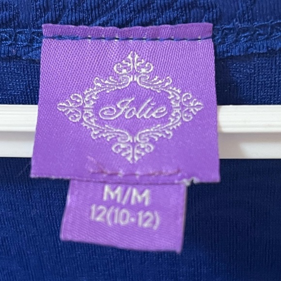 ⚫️ BOGO Jolie blue long sleeve flared embroidered style dress size medium - Picture 3 of 8